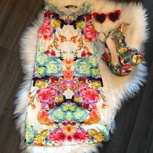 Bright floral dress